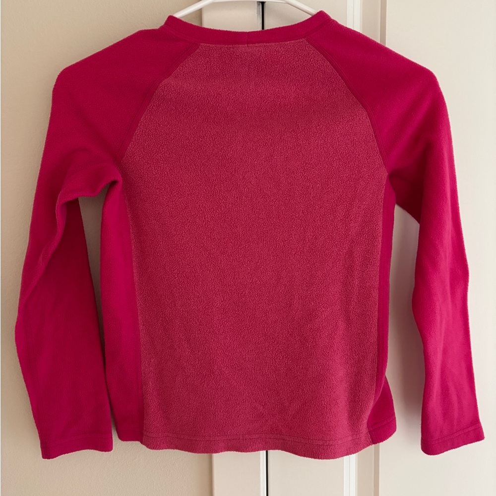 Girls Long Sleeve Fleece Mid-layer Pullover Sweater Top, Size 8 Small, Hot Pink - Picture 5 of 5